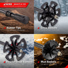 TAC9ER Ultralight Adjustable Carbon Fiber Trekking Poles Set with Straps